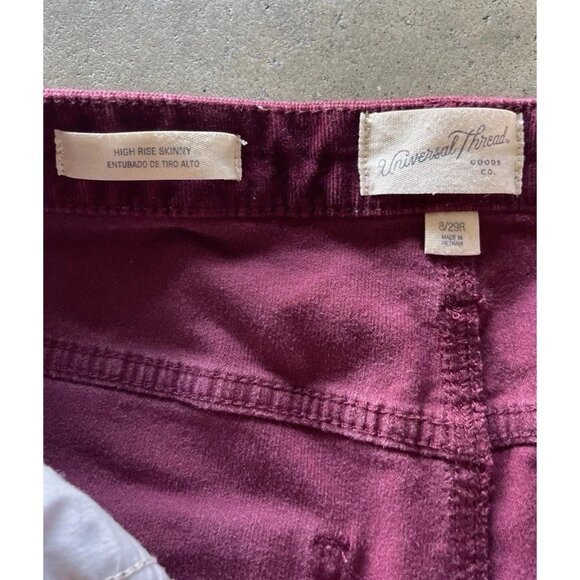 Vintage Universal thread high-rise skinny pants Women’s Sz 8/29 R Red Velvet - Picture 13 of 14